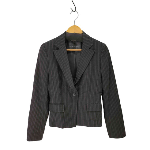 ボナジョルナータ BUONA GIORNATA ウール ストライプ 1B テーラードジャケット レディース import:L