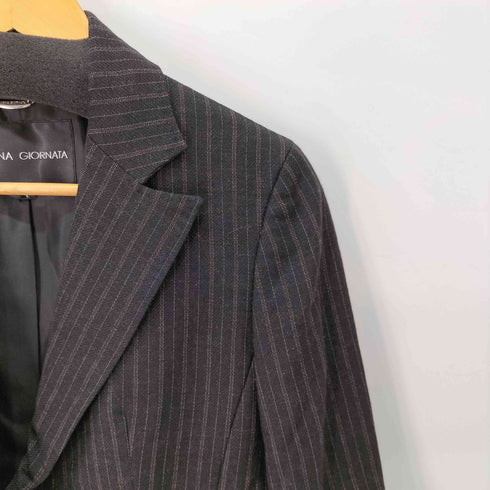 ボナジョルナータ BUONA GIORNATA ウール ストライプ 1B テーラードジャケット レディース import:L