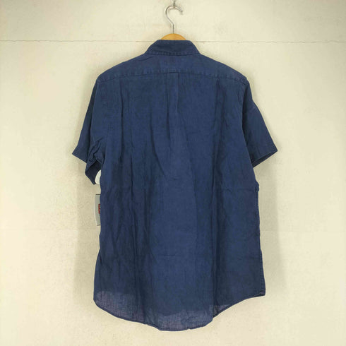 ラルフローレン RALPH LAUREN ポニー刺繍 リネン ボタンダウン半袖シャツ メンズ import:M