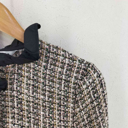 ザラ ZARA ツイードフリルワンピース レディース import:S