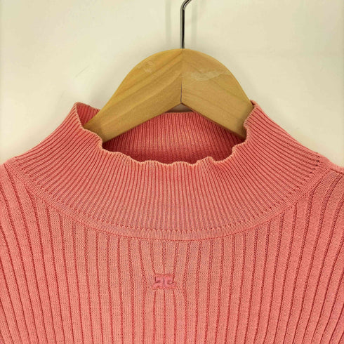 クレージュ courreges 刺繍ロゴ リブニット レディース 9R