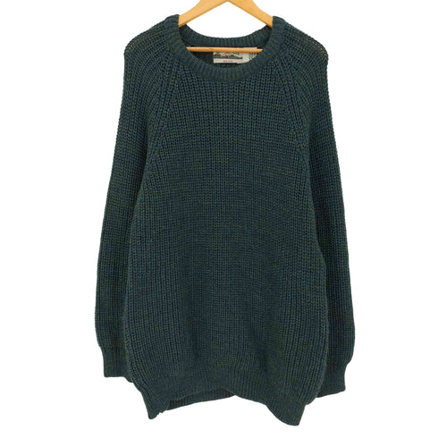 アランクラフト aran crafts 90s アイルランド製 リブ編み フィッシャーマンセーター ニット メンズ import:L