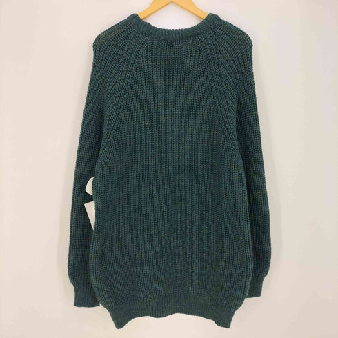 アランクラフト aran crafts 90s アイルランド製 リブ編み フィッシャーマンセーター ニット メンズ import:L