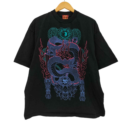 東京13零式 25ss 極楽 龍プリント 半袖クルーネックTシャツ レディース JPN:XXL