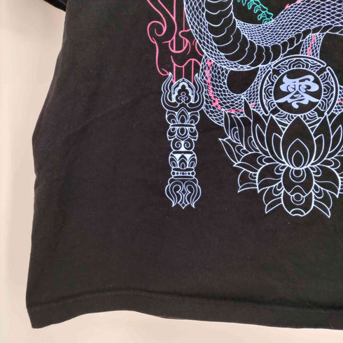 東京13零式 25ss 極楽 龍プリント 半袖クルーネックTシャツ レディース JPN:XXL