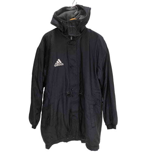 アディダス adidas ロゴ刺繍 デサント製 ナイロンベンチコート メンズ JPN:L