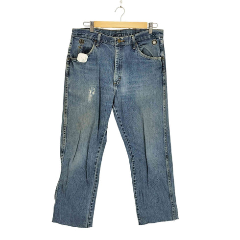 ラングラー Wrangler アイレットデザインダメージデニムパンツ メンズ