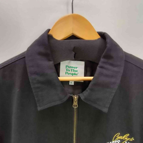 パワートゥザピープル POWER TO THE PEOPLE PARTS LIST 両面 刺繍 ロゴ ジップアップ ワーク ジャケット メンズ JPN:L