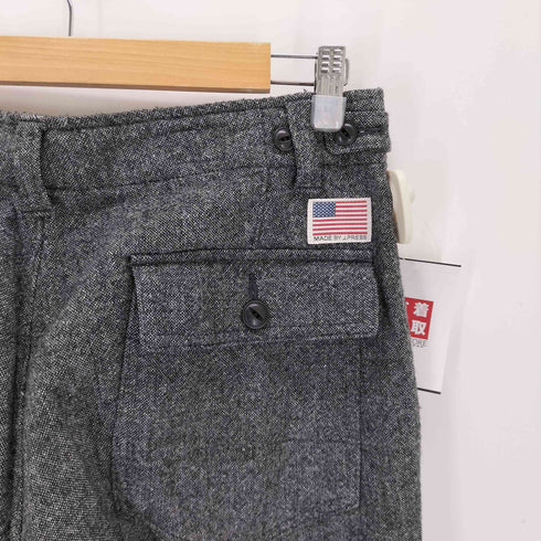 ジェイプレス J.PRESS wide work fit ウールワイドパンツ メンズ