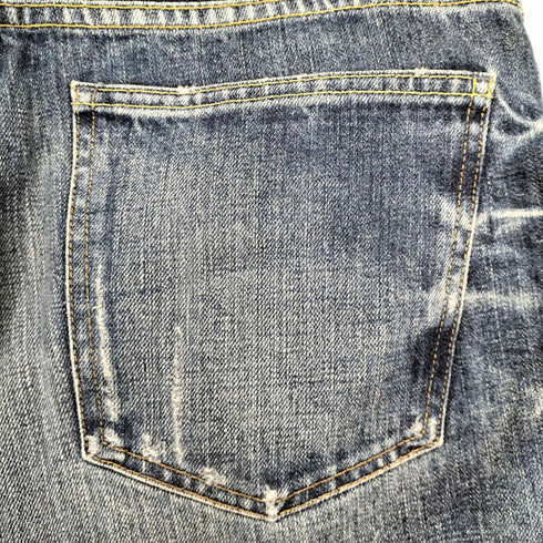 レッドカード REDCARD クラッシュ加工ボタンフライデニムパンツ メンズ 30