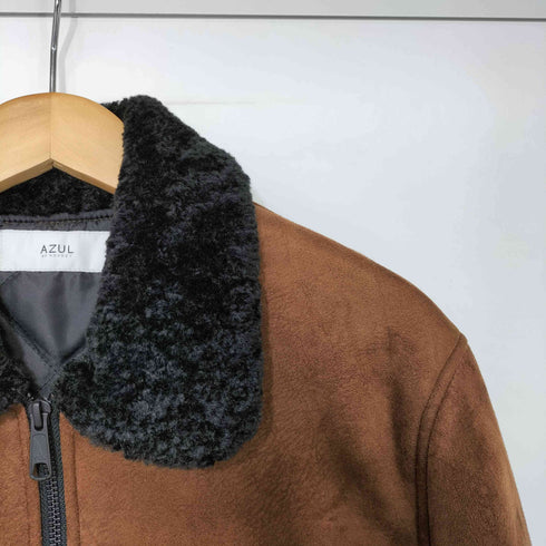 アズールバイマウジー AZUL by moussy ECO SUEDE G-1 BLOUSON スエード 襟ボア ジャケット メンズ JPN:M