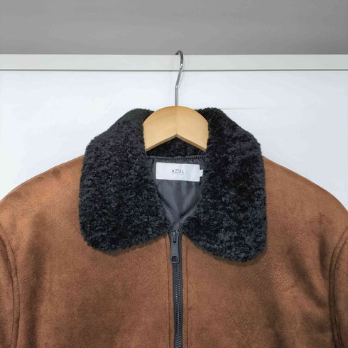 アズールバイマウジー AZUL by moussy ECO SUEDE G-1 BLOUSON スエード 襟ボア ジャケット メンズ JPN:M