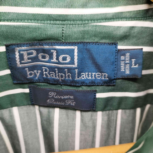 ポロバイラルフローレン Polo by RALPH LAUREN RIVIERA CLASSIC FIT ストライプ プリント L/S ドレス シャツ メンズ import:L