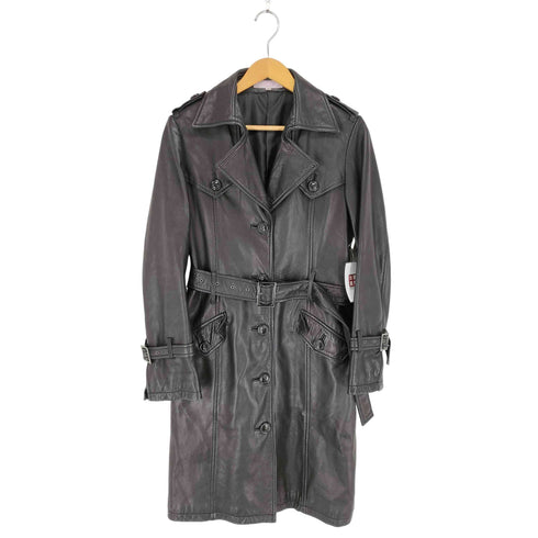 acide lamb leather ラムレザーチェスターコート レディース 38