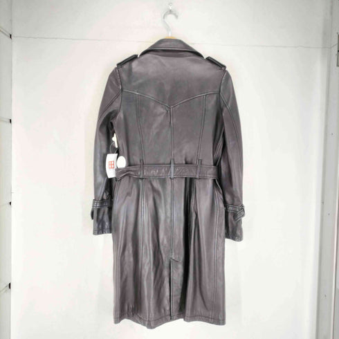 acide lamb leather ラムレザーチェスターコート レディース 38