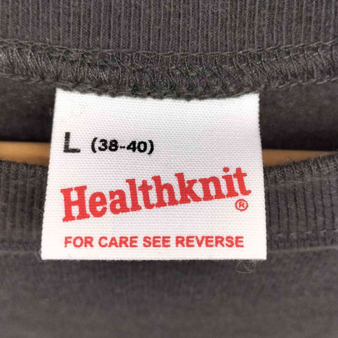 ヘルスニット Healthknit CLASSIC SWEAT ロゴ 刺繍 クルーネック スウェット メンズ import:L