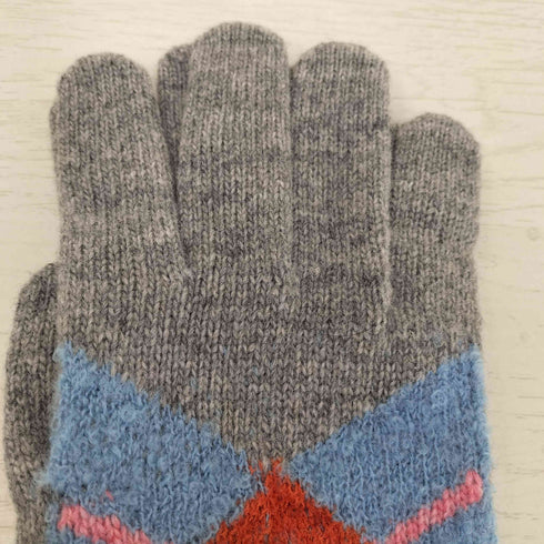 ヴィヴィアンウエストウッド Vivienne Westwood ウール混 アーガイル オーブ刺繍 手袋 レディース
