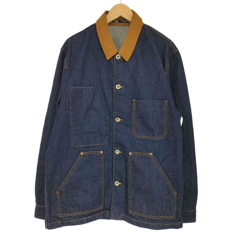 ザラ ZARA デニムジャケット カバーオール メンズ import:L