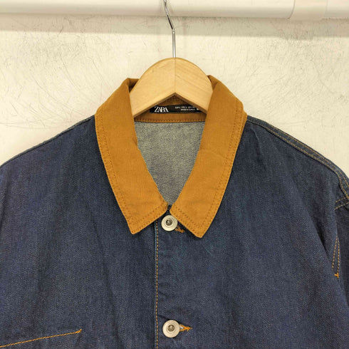 ザラ ZARA デニムジャケット カバーオール メンズ import:L