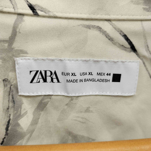ザラ ZARA 総柄 オープンカラー S/S シャツ メンズ import:XL