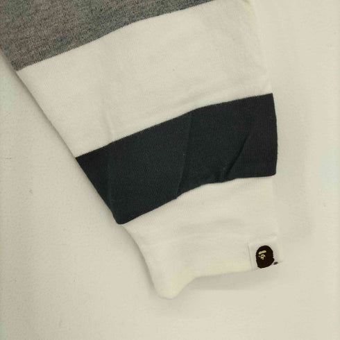 アベイシングエイプ A BATHING APE L/S ボーダー ポロシャツ メンズ JPN:M