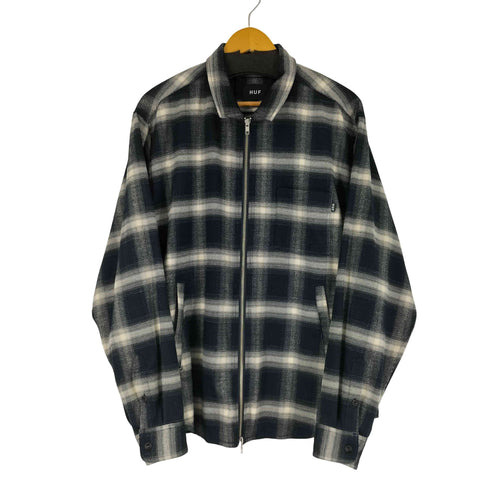 ハフ HUF オンブレ ジップアップ ジャケット PLAID ZIP SHIRT メンズ JPN:M