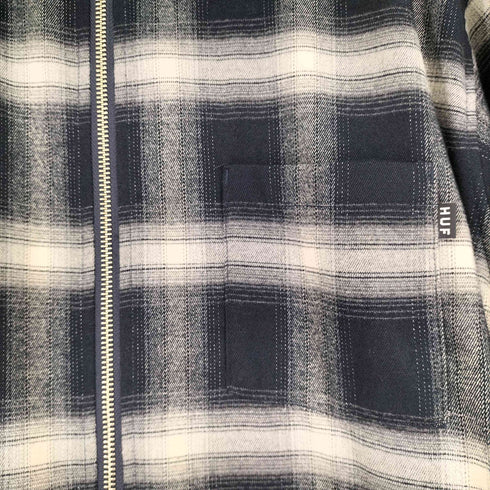 ハフ HUF オンブレ ジップアップ ジャケット PLAID ZIP SHIRT メンズ JPN:M