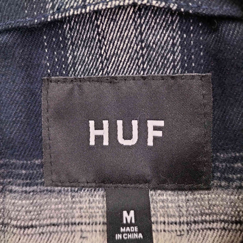 ハフ HUF オンブレ ジップアップ ジャケット PLAID ZIP SHIRT メンズ JPN:M