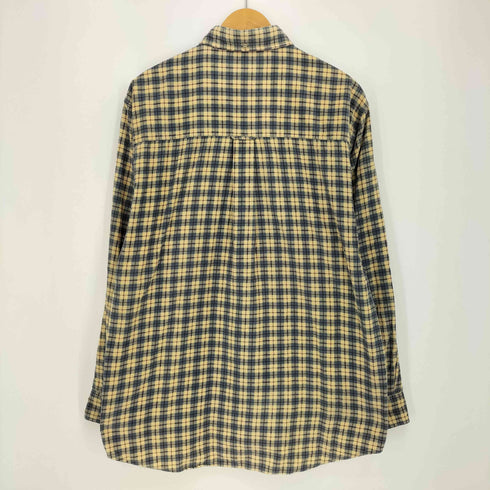 アイビークルー IVY CREW タータンチェック ロゴ刺繍 長袖コーデュロイシャツ メンズ import:L