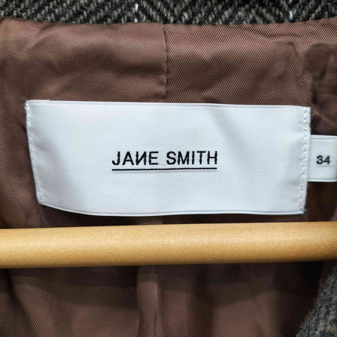 JANESMITH MIX ファー ツイード テーラード ジャケット レディース JPN:34