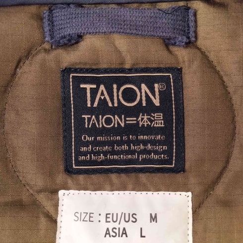 タイオン TAION MILITARY LIB HI NECK DOWN JACKET ミリタリーリブハイネック ダウンジャケット メンズ JPN:L