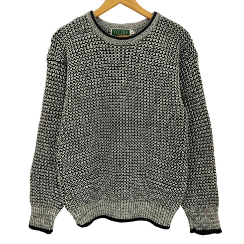 IVY CLUB 総柄 編み クルーネック ニット メンズ import:M