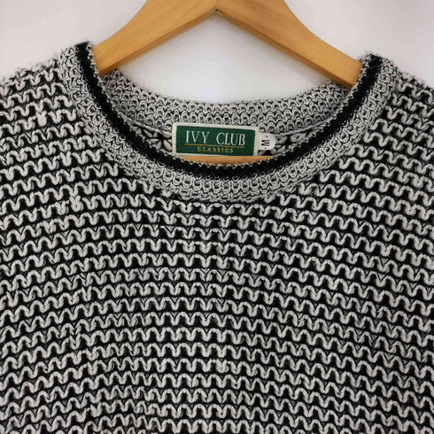 IVY CLUB 総柄 編み クルーネック ニット メンズ import:M