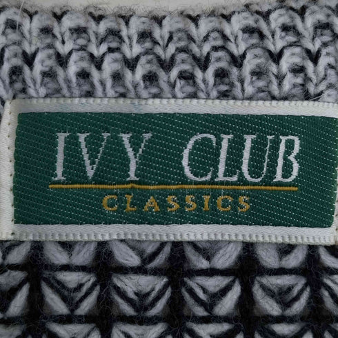 IVY CLUB 総柄 編み クルーネック ニット メンズ import:M