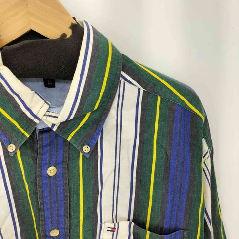 トミーヒルフィガー TOMMY HILFIGER マルチストライプ BD L/S シャツ メンズ L