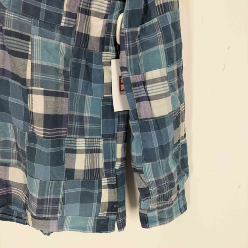 ポロバイラルフローレン Polo by RALPH LAUREN CLASSIC FIT PATCH WORK MADRAS CAMP SHIRT メンズ import:M