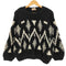 ロートレアモン LAUTREAMONT HAND KNIT ウールアクリルナイロン総柄ニット レディース