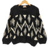 ロートレアモン LAUTREAMONT HAND KNIT ウールアクリルナイロン総柄ニット レディース