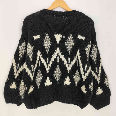 ロートレアモン LAUTREAMONT HAND KNIT ウールアクリルナイロン総柄ニット レディース