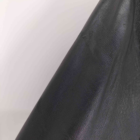 ボスヒューゴボス BOSS HUGO BOSS ラムレザー エポレット ロゴプレート フラップポケット ダブルジップ シングルライダース ジャケット メンズ DE:46