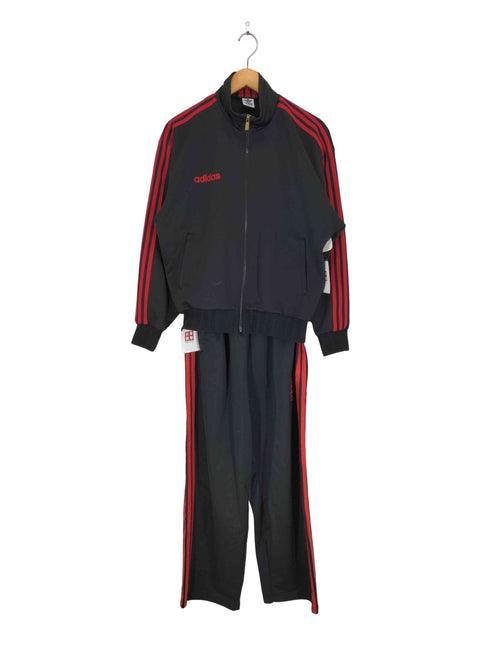 アディダス adidas デサント製 3ストライプ トラックジャケット トラックパンツ ジャージセットアップ メンズ L