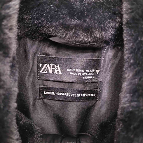 ザラ ZARA Puffer Coat 中綿 ロング ファー コート レディース import:S