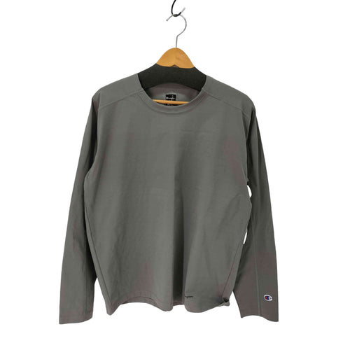 チャンピオン Champion Black Edition ブラックエディション / 抗菌防臭 速乾 ドライ ストレッチ スクリプトロゴ ロンT ロングスリーブTシャツ メンズ JPN:M