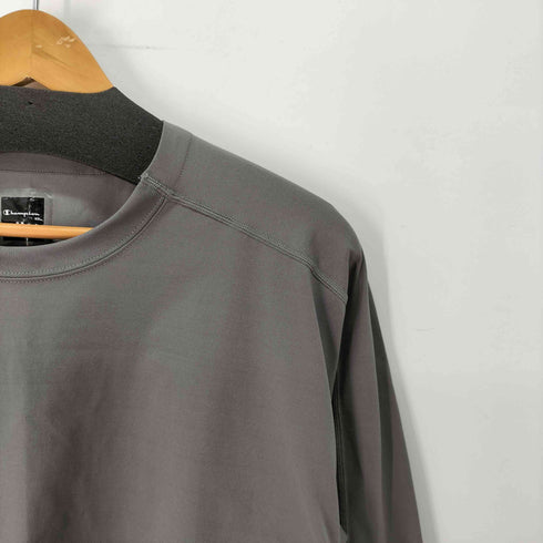 チャンピオン Champion Black Edition ブラックエディション / 抗菌防臭 速乾 ドライ ストレッチ スクリプトロゴ ロンT ロングスリーブTシャツ メンズ JPN:M