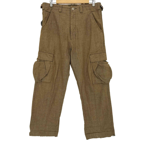 ステューシー Stussy 90-00s stussy-dm. AUTHENTIC GEAR 絣 アジャスター ワイドカーゴパンツ メンズ