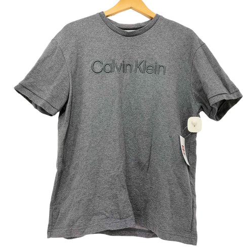カルバンクライン CALVIN KLEIN ロゴ刺繍 クルーネック Tシャツ メンズ import:L