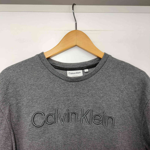 カルバンクライン CALVIN KLEIN ロゴ刺繍 クルーネック Tシャツ メンズ import:L