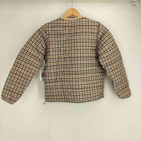 ダントン DANTON クルーネック インナーダウン プリント チェック ジャケット レディース import:S