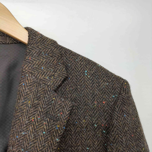 ハリスツイード Harris Tweed オックスフォード クラシック ネップ ヘリンボーン 2B ウール テーラードジャケット メンズ 胸囲96 胴囲86 身長170
