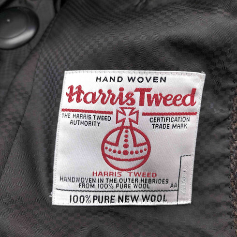 ハリスツイード Harris Tweed オックスフォード クラシック ネップ ヘリンボーン 2B ウール テーラードジャケット メンズ 胸囲96 胴囲86 身長170